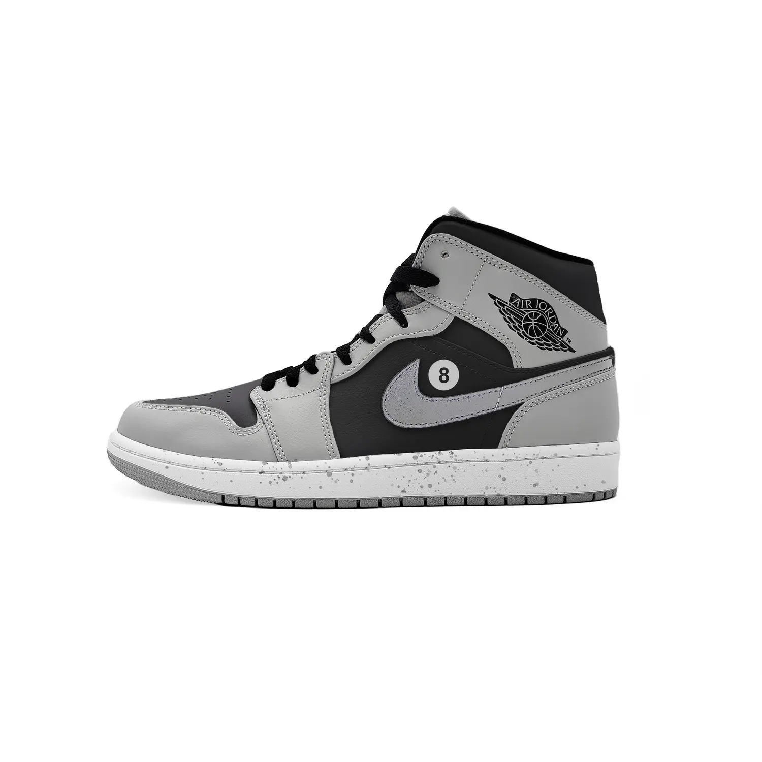 

Jordan Air 1 Reverse Black 8 амортизация мид-топ винтажные баскетбольные кроссовки мужские gray