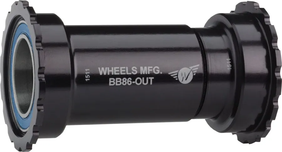 

Нижний кронштейн BB86/92 Thread Together с подшипниками ABEC-3 для 24-мм шатунных осей Wheels Manufacturing, Black