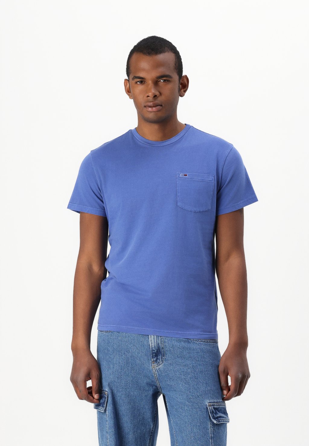 

Базовая футболка SLIM WASHED POCKET TEE Tommy Jeans, синий