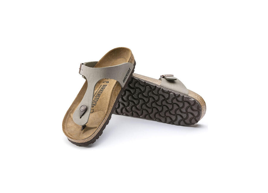 BIRKENSTOCK Сандалии Gizeh Birko-Flor Нубук - 0043391 Серый — фото 3