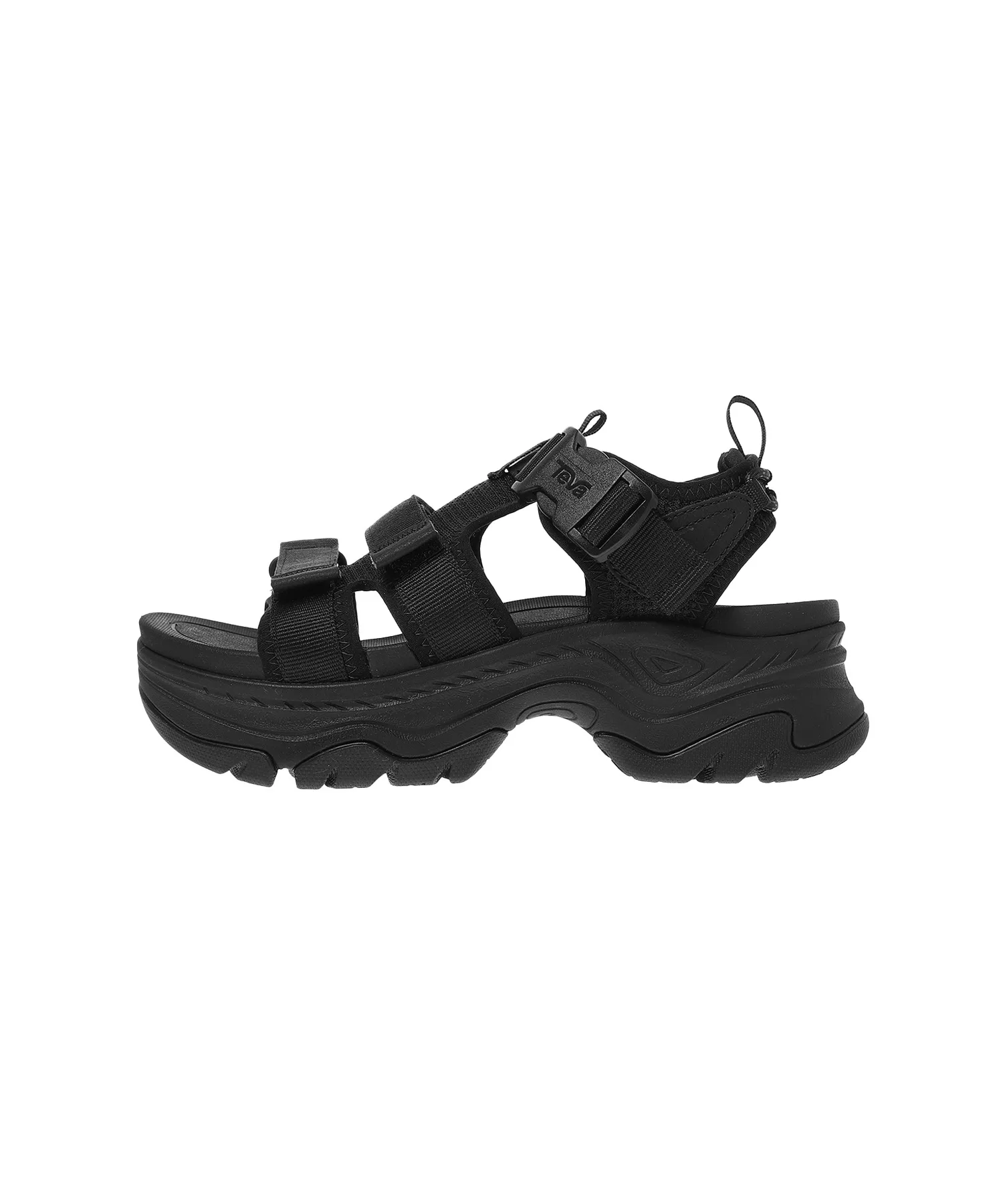 Мужские сандалии с платформенной подошвой Teva Hurricane Ampsole Gaila черные — фото 3