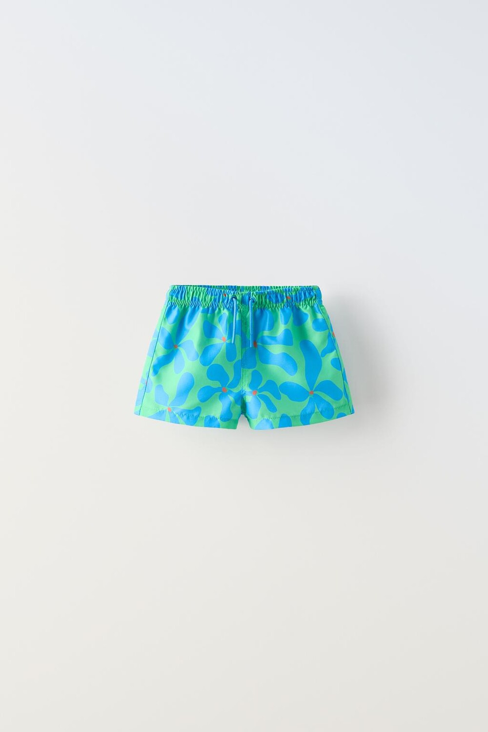 

2-6 лет/шорты-бермуды для купания с цветочным принтом ZARA, синий/зеленый