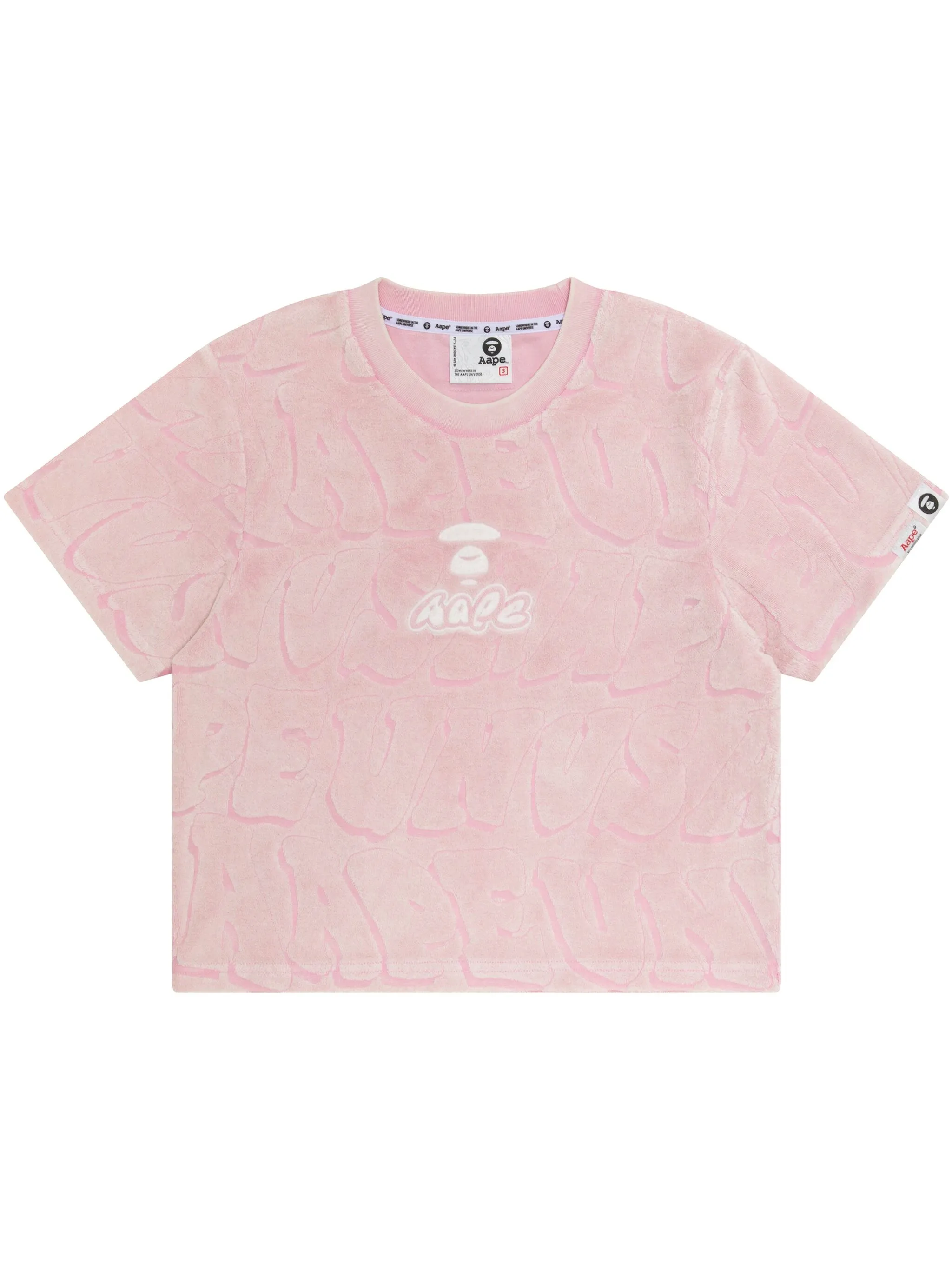 

Футболка с вышитым логотипом Aape By A Bathing Ape, розовый