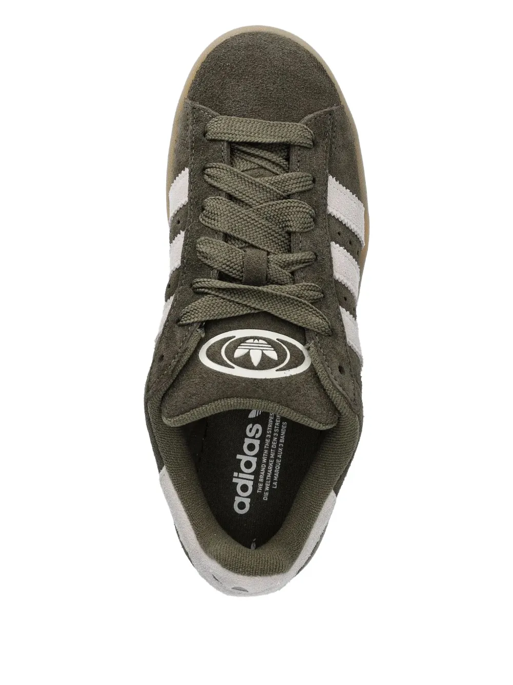 Замшевые кроссовки Campus 00-х adidas, зеленый — фото 3
