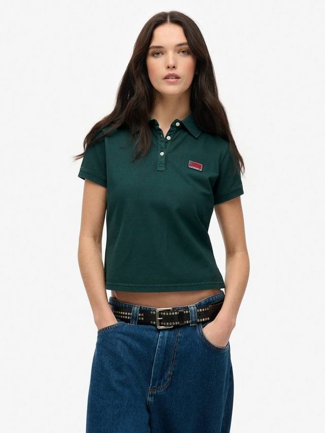 

Графическая поло Athletic Essentials Superdry, Dark Pine Green