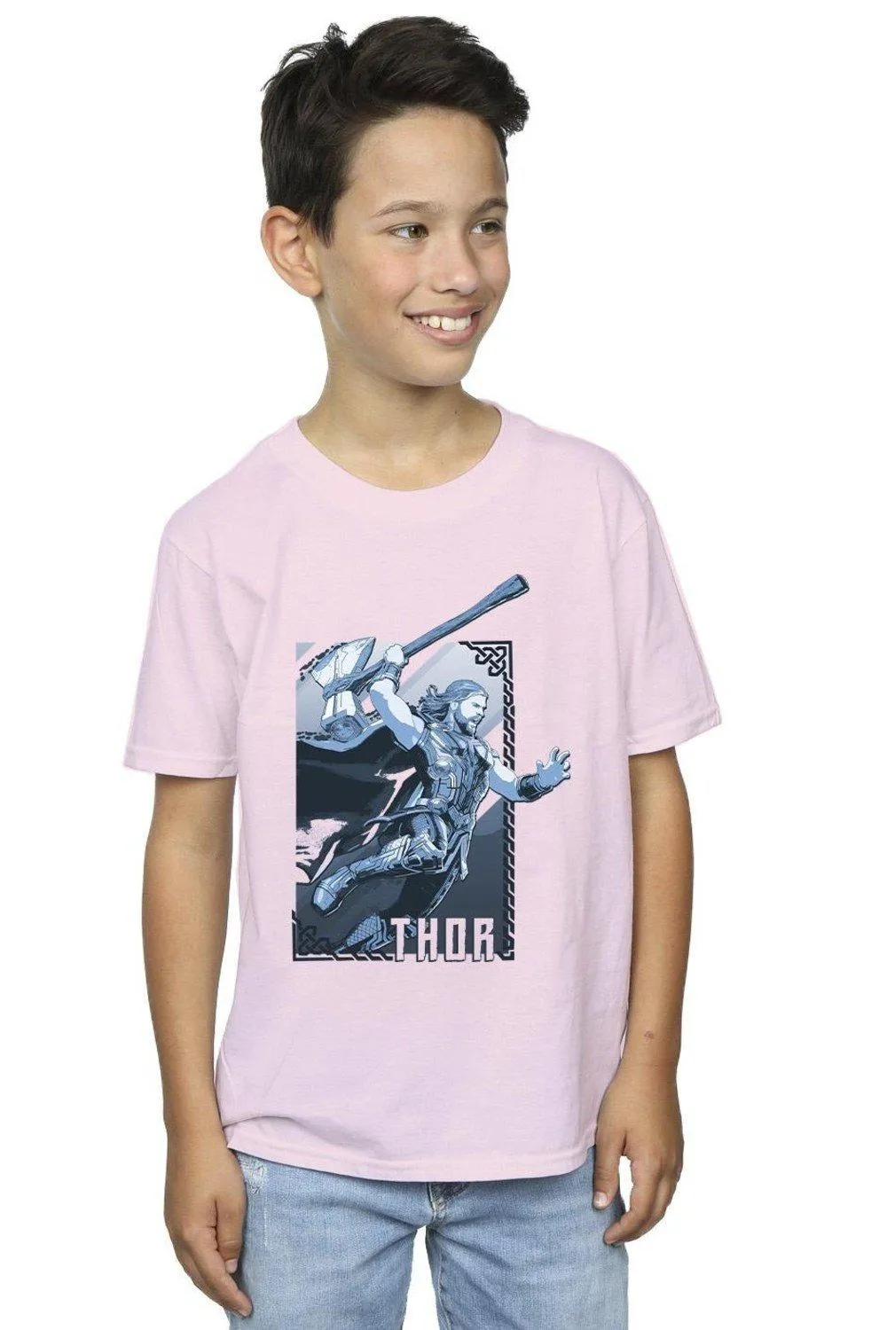

Футболка Thor Love And Thunder Attack Marvel, розовый