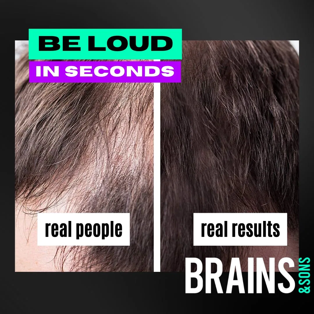 Волокна для волос Brains & Son, 25 г (темно-коричневый) Brains & Son, Dark Brown — фото 3