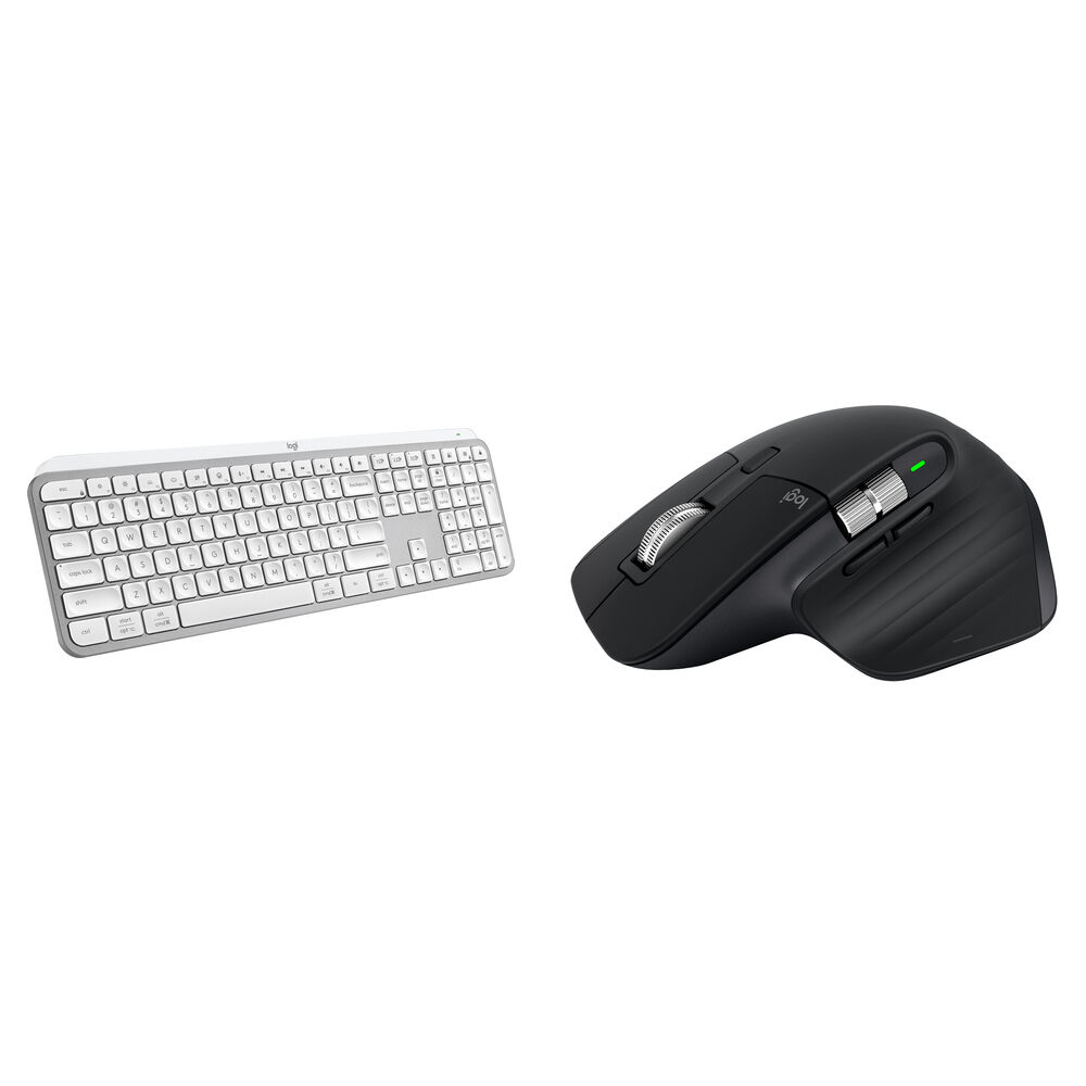 

Клавиатура Logitech MX Wireless Keys S и мышь Master 3S (бледно-серый/черный)