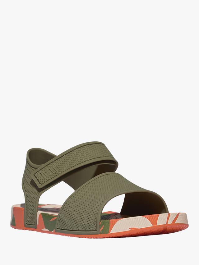 Детские сандалии iQushion с принтом листьев FitFlop, Faded Sage — фото 2