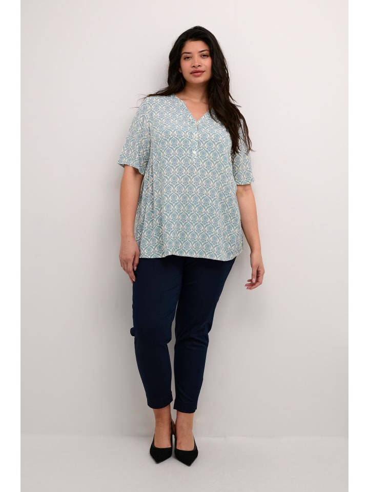 

Блузка KAFFE curve, цвет turtledove/faded denim graphic