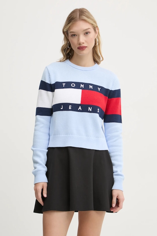

Хлопковый свитер Tommy Jeans, синий
