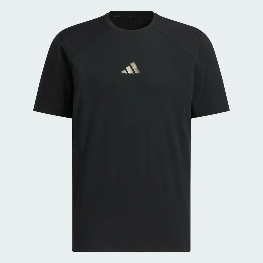 Футболка Adidas Premium Active Regular Fit Double Knit с коротким рукавом, цвет Black — фото 4