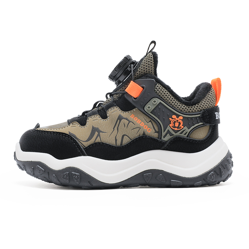 

Износостойкие, нескользящие, низкие детские кроссовки для повседневной жизни BOBDOG, черный