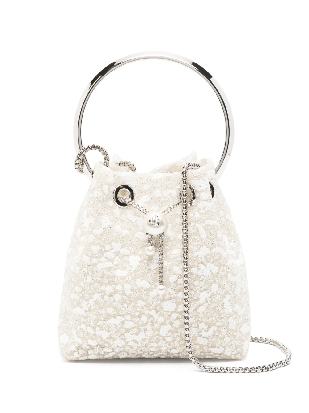 

Сумка Bon Bon с кольцевой ручкой и цепочкой Jimmy Choo, бежевый
