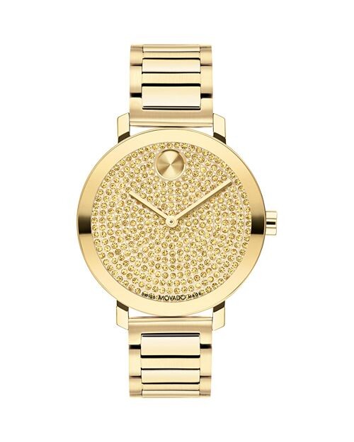 

Часы BOLD Evolution 2.0 с хрустальным циферблатом, 34 мм Movado, цвет Gold