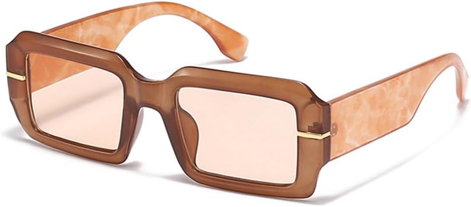 

MUTYNE Модные квадратные женские солнцезащитные очки класса люкс, ретро мужские, яркие, модные, двухцветные, солнцезащитные очки с защитой от УФ-излучения UV400, Tea Champagne