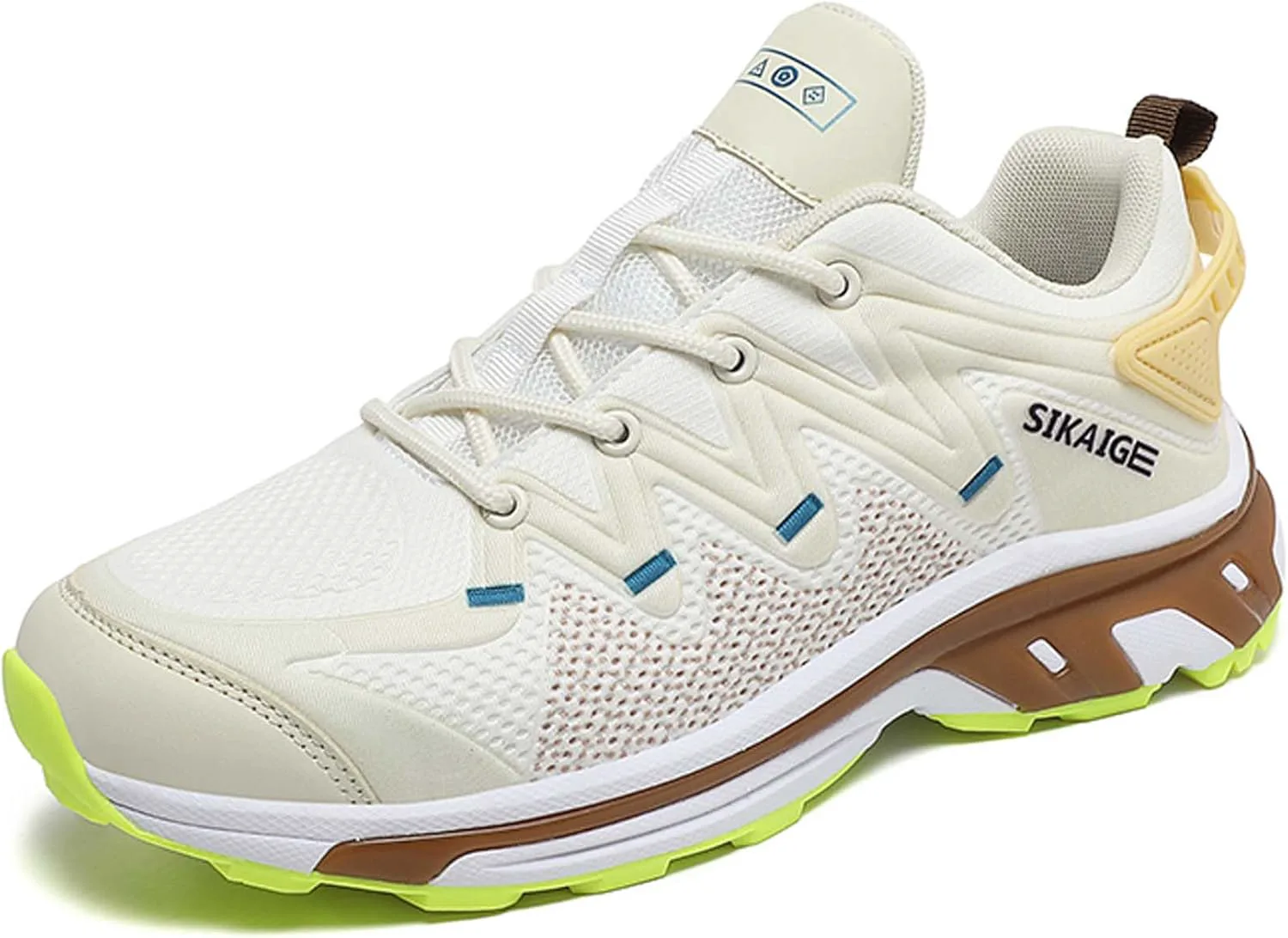 

Мужские кроссовки для бега по дороге с поддержкой свода стопы, высокой эластичностью, противоскользящие, дышащие для ходьбы KSYVUCRD, бежевый