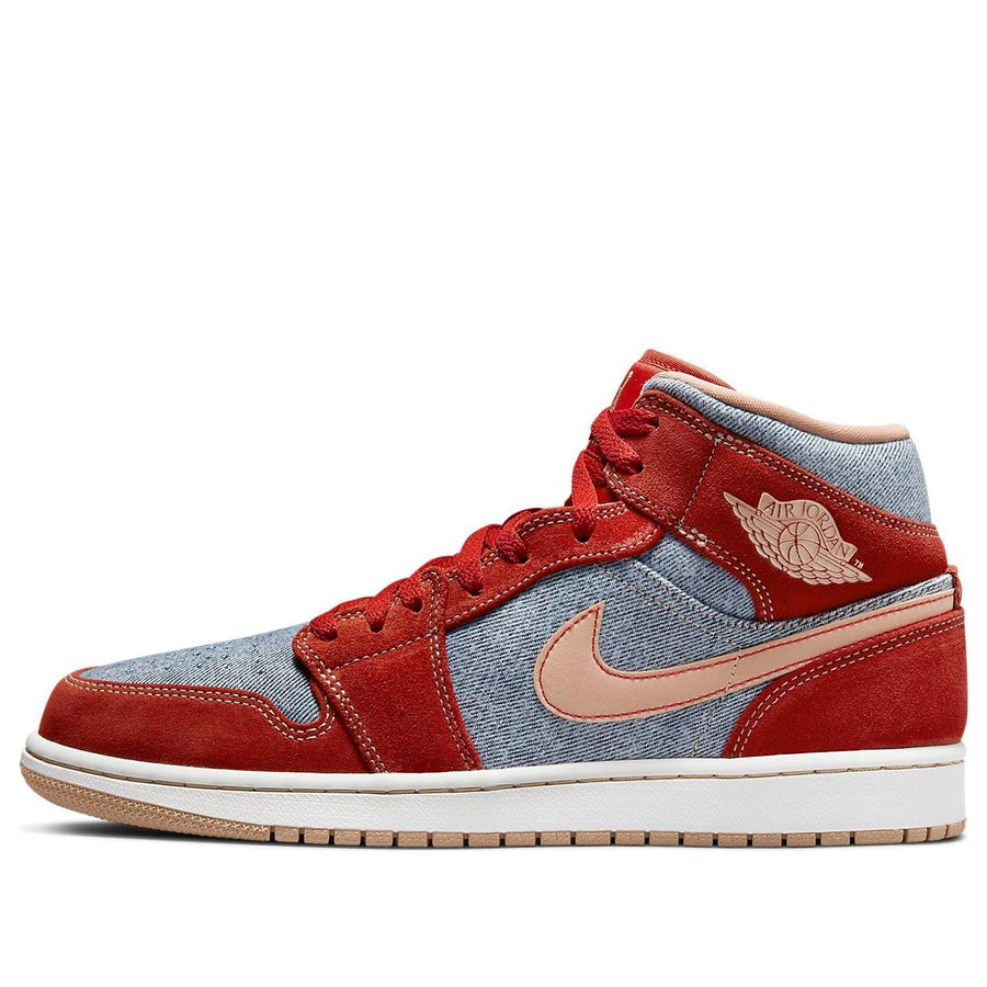

Кроссовки Air Jordan 1 Mid 'Denim Red', оранжевый