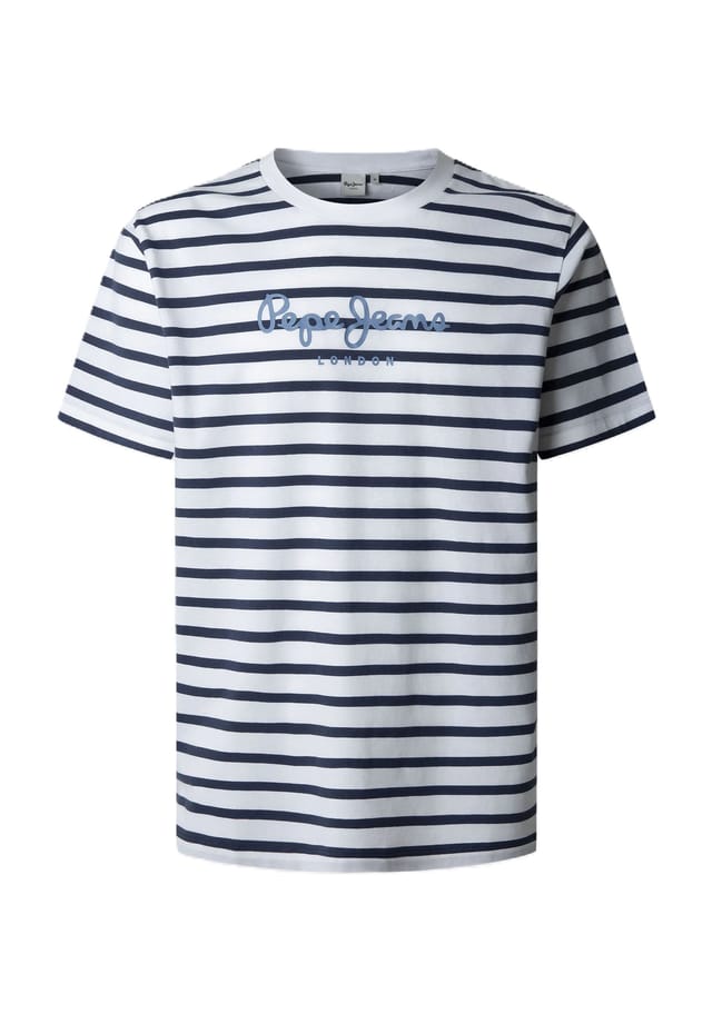 

Футболка из хлопка с полосатым дизайном Pepe Jeans, мультиколор