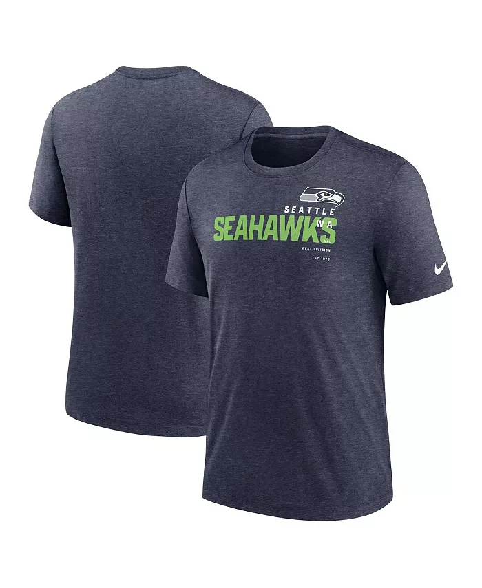 

Мужская футболка Team Tri-Blend Seattle Seahawks цвета верескового темно-синего Nike