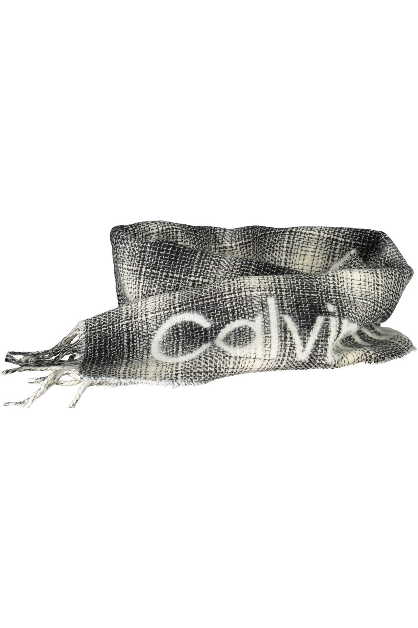 

Белый шерстяной мужской шарф Calvin Klein