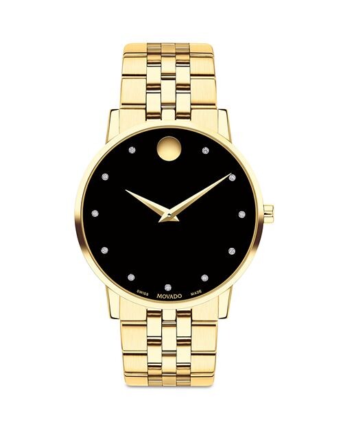 

Музейные часы, 40 мм Movado, цвет Black