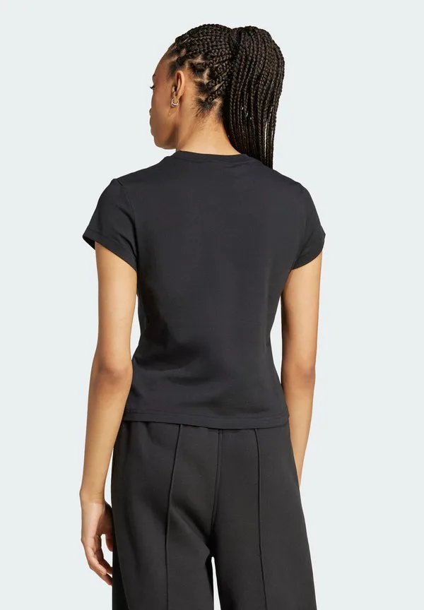 Футболка-Бикини ess slim tee basic tshirt Adidas Originals, Black — фото 2