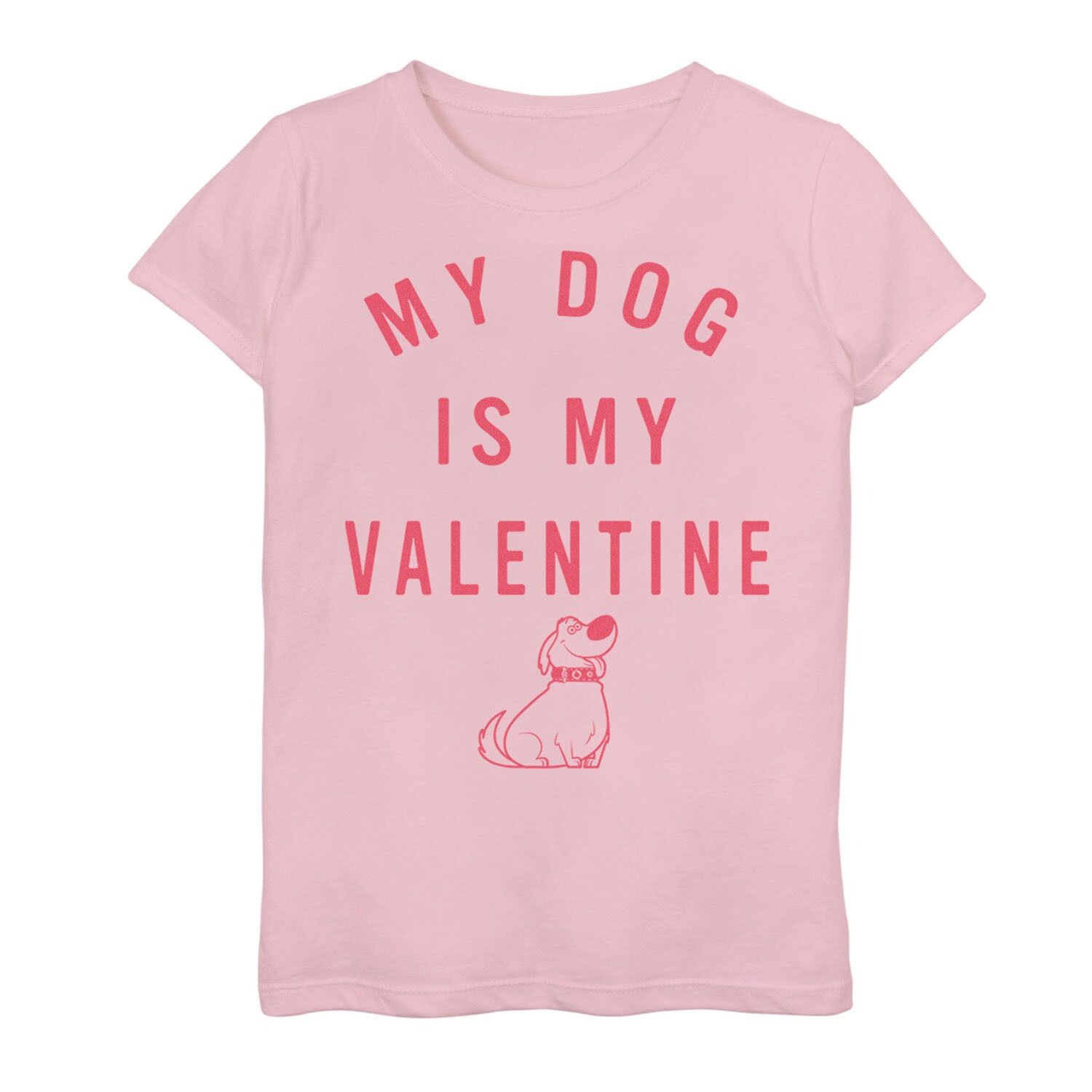 

Футболка Disney/Pixar Up My Dog Is My Valentine для девочек 7–16 лет с рисунком Doug Disney / Pixar