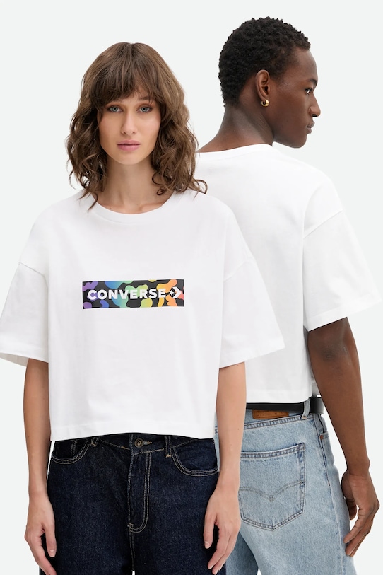 

Хлопковая футболка Converse, белый