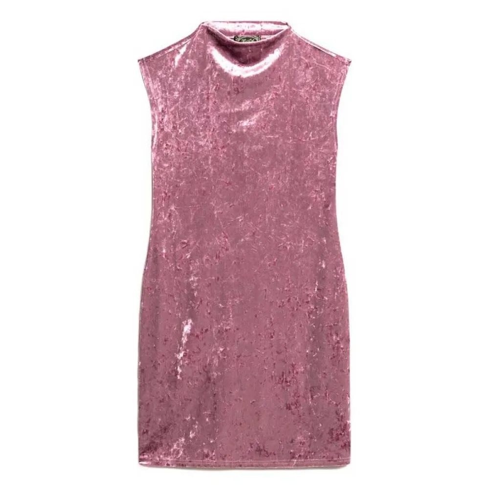 Платье Superdry Velvet Bodycon sleeveless short, розовый — фото 3
