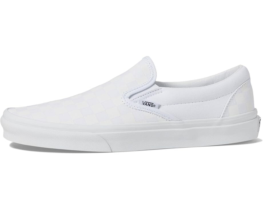 Кроссовки Vans Classic Slip-On, цвет (Checkerboard) True White/True White — фото 4