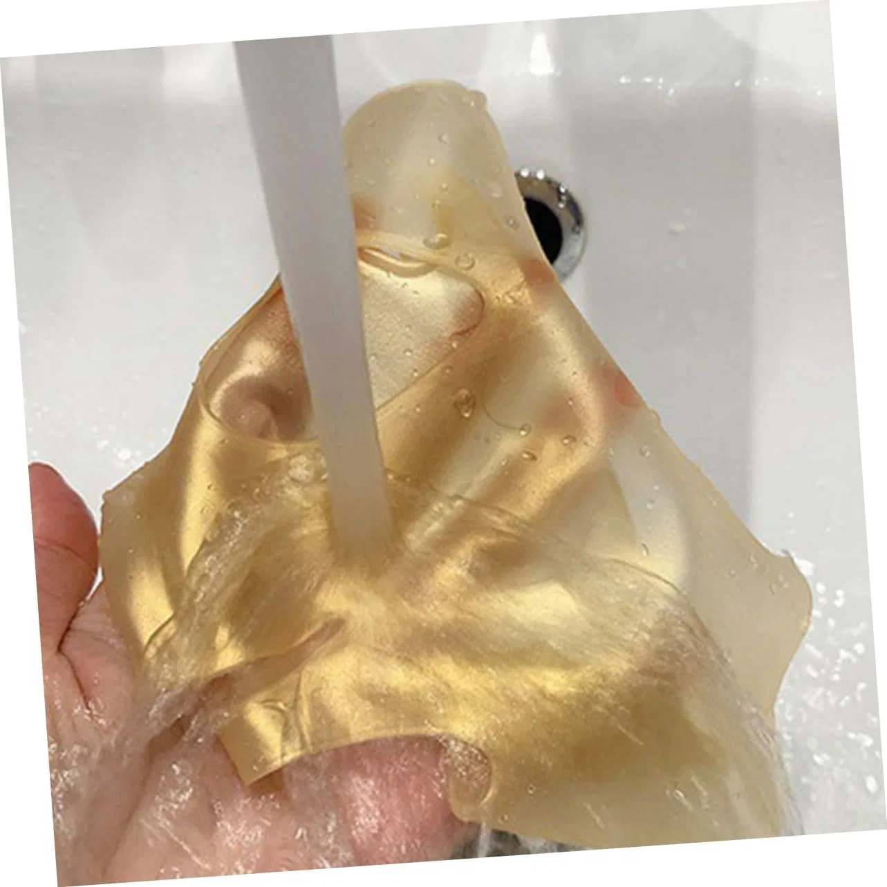Маска для лица — Силиконовая 3D золотая, 60 г — фото 3