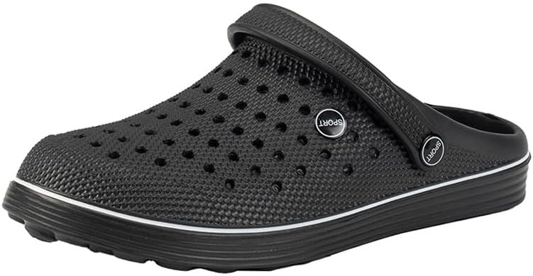 

Мужские сабо и мюли BMINFEE, противоскользящие, для медсестер, для работы с едой, водонепроницаемые, устойчивые к маслу, обувь для здравоохранения, профессиональные, для офиса, пляжа, рыбалки, черный