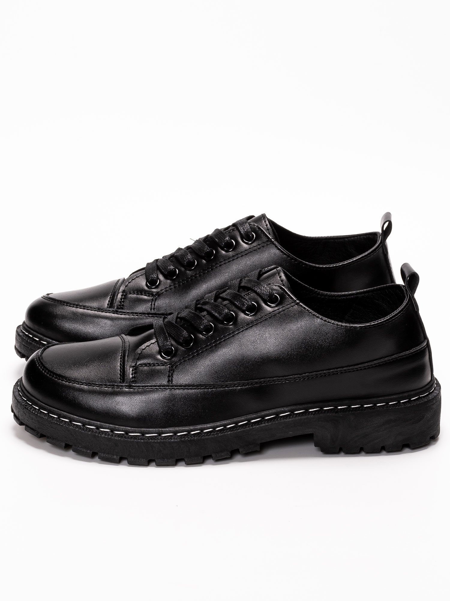 Кроссовки на платформе с U-образным носком и шнуровкой SVEC SELECT, Black — фото 3