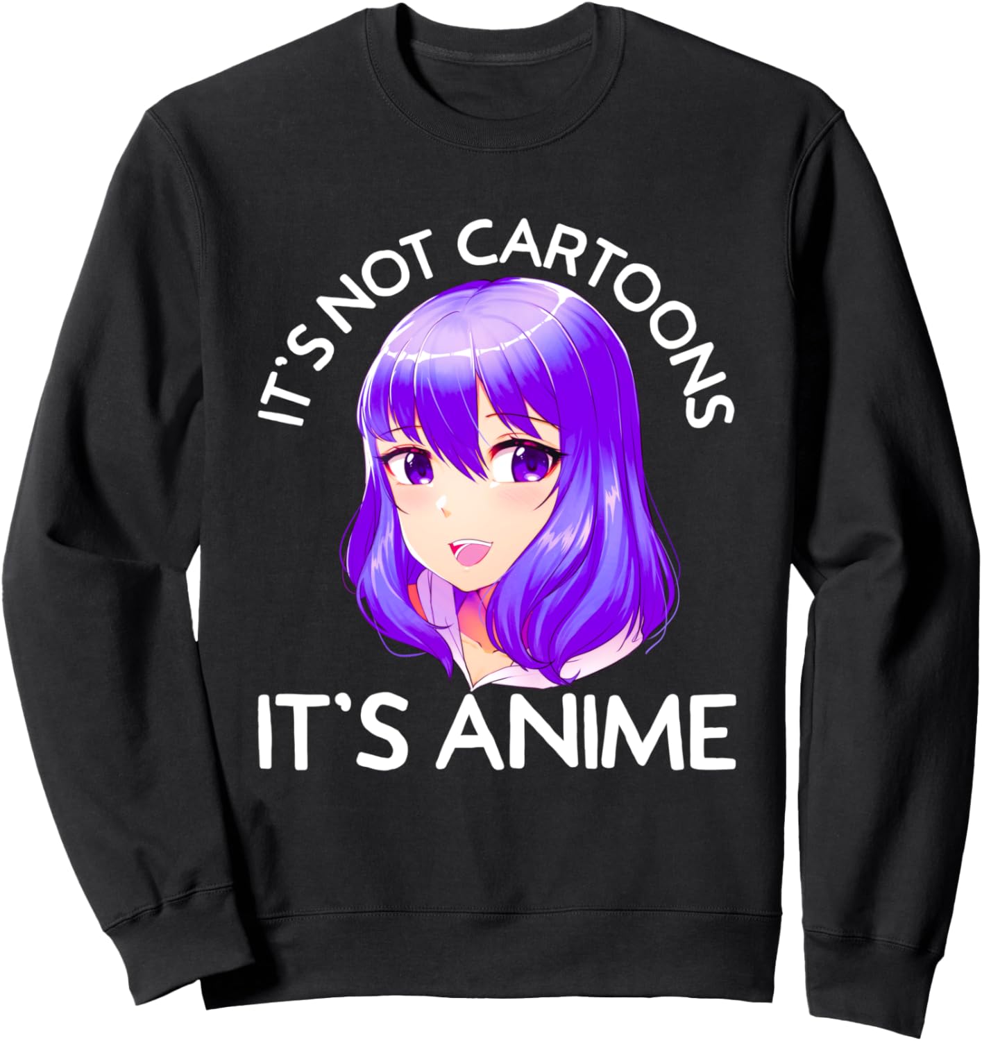 

Толстовка в подарок девушкам, любящим мультфильмы и аниме Otaku Lifestyle Threads Shirt Co., черный