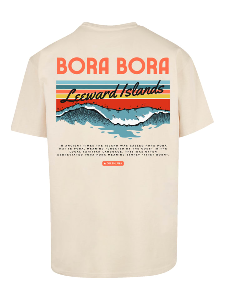 

Футболка большого размера с надписью Bora Bora Leewards Island, песочного цвета F4NT4STIC, Бежевый, Футболка большого размера с надписью Bora Bora Leewards Island, песочного цвета F4NT4STIC