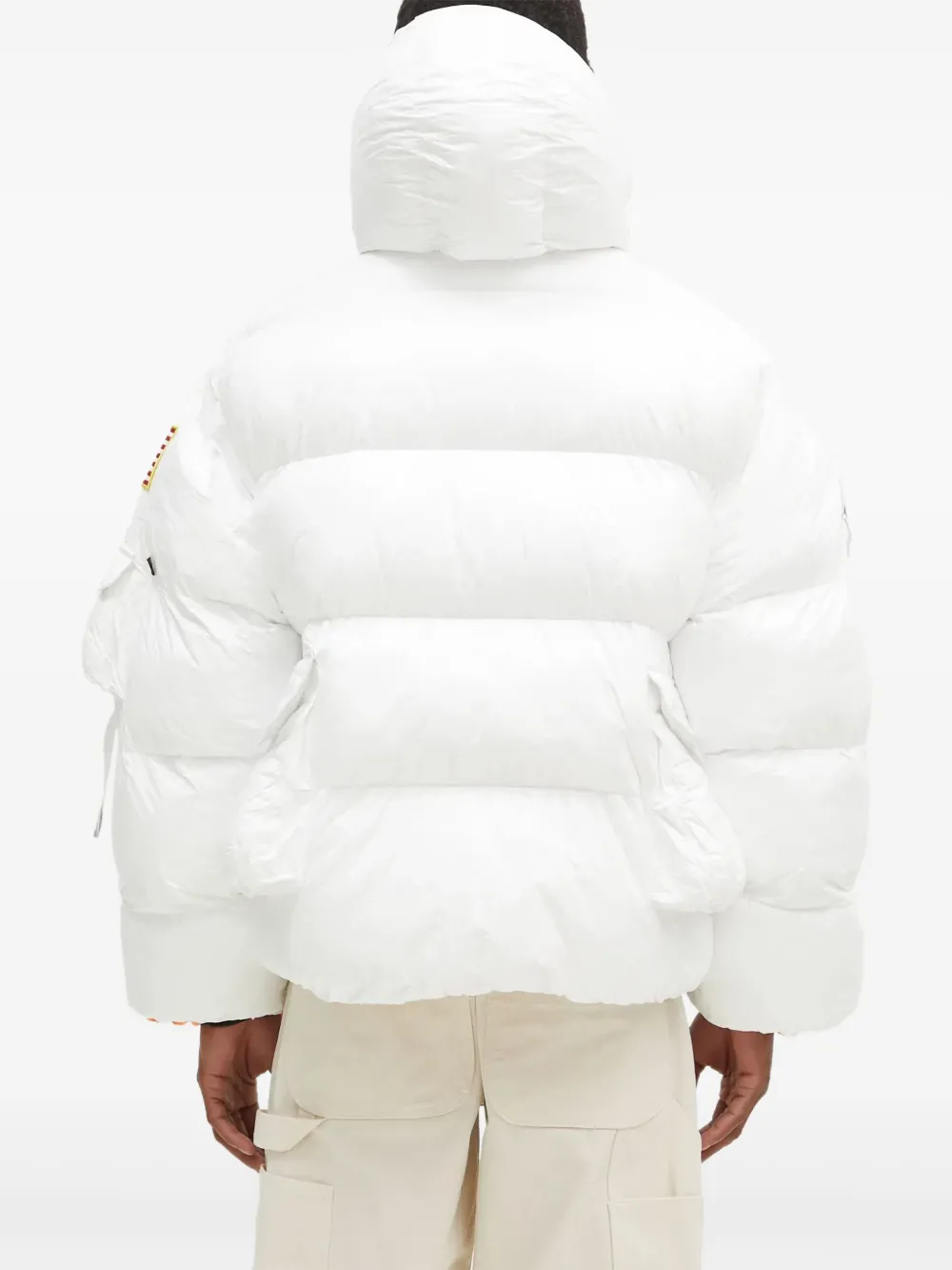 

Стеганая куртка с нашивками Alpha Industries, белый