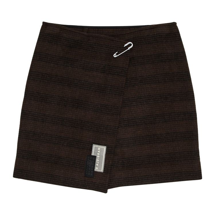 

Юбка MM6 Maison Margiela Checked Wool Blend Mini Skirt, Brown/Black