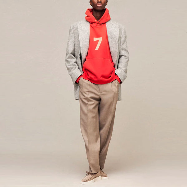 Толстовка seventh collection 7 vintage red Fear Of God, красный — фото 4