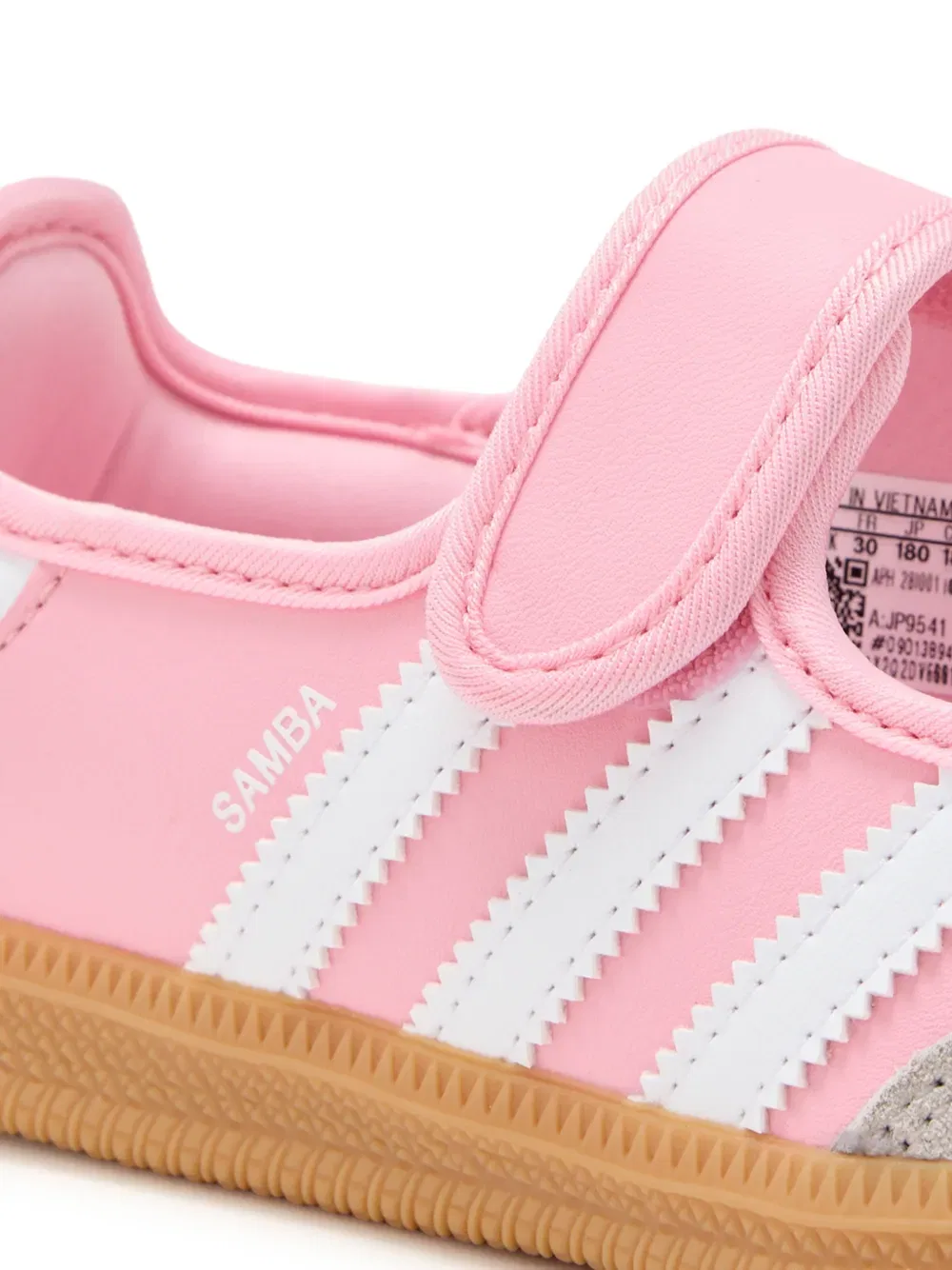 Балетки Samba с ремешком на липучке Adidas Kids, розовый — фото 4