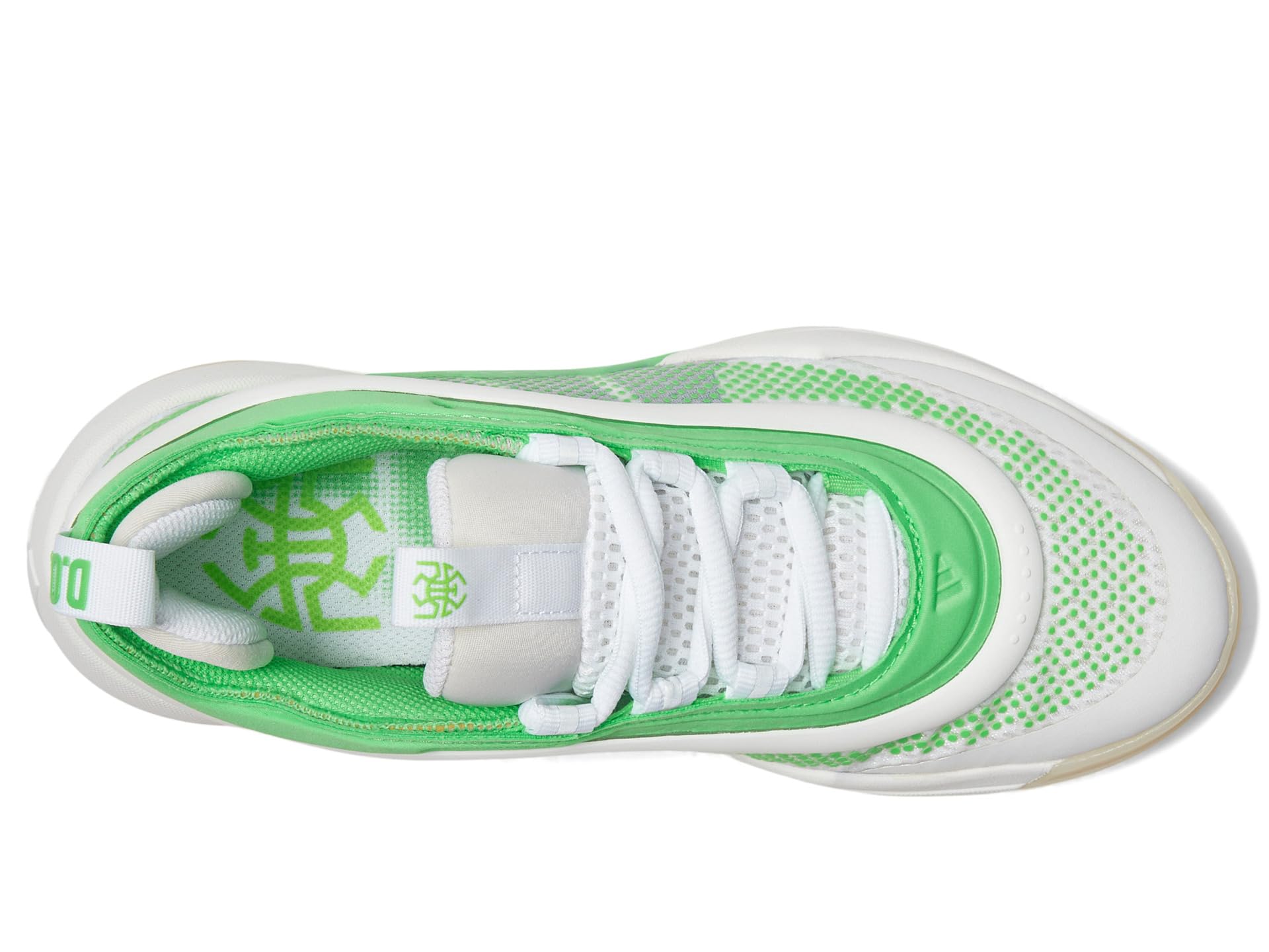 Кроссовки Adidas Kids D.O.N. Issue 6 Basketball Shoes, White/Screaming Green/Lucid Blue — фото 2