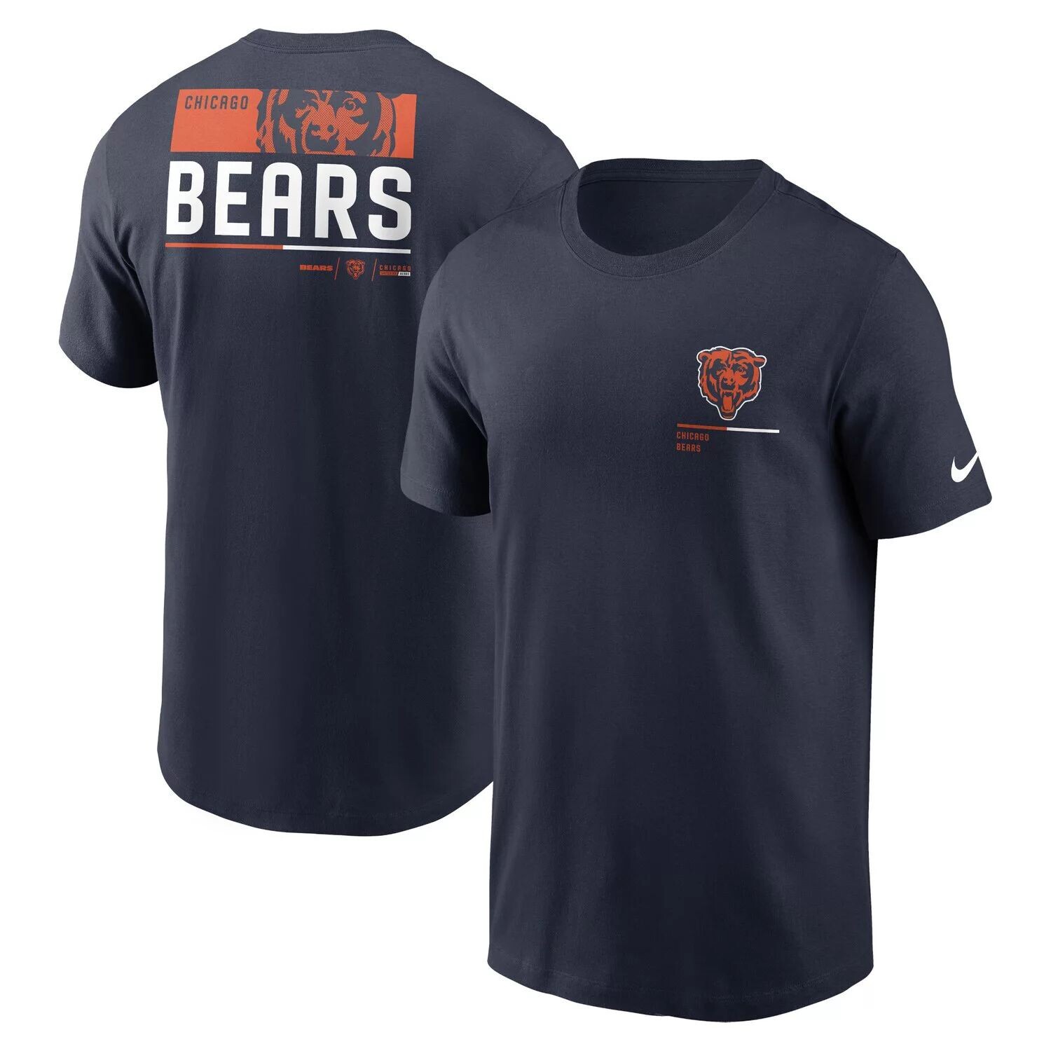 

Мужская темно-синяя футболка Nike Chicago Bears Team Incline, Синий, Мужская темно-синяя футболка Nike Chicago Bears Team Incline
