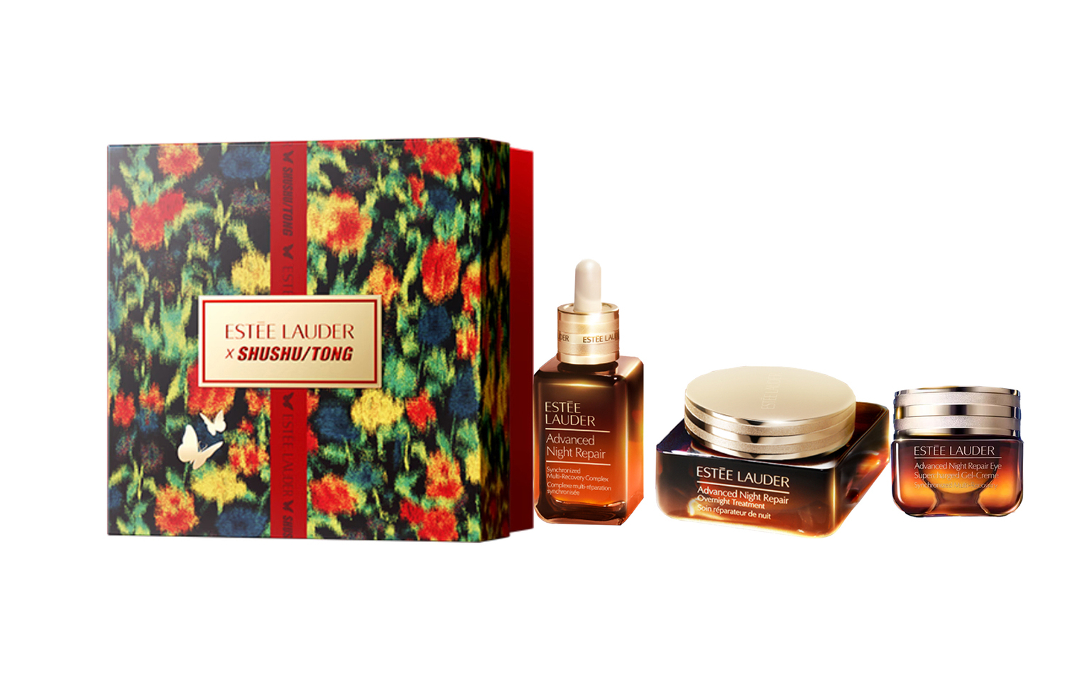 ESTEE LAUDER Yashilandai Limited Edition большая коричневая банка и маленькая коричневая бутылочка сыворотки наборы для ухода за кожей подтягивающие увлажняющие — фото 3