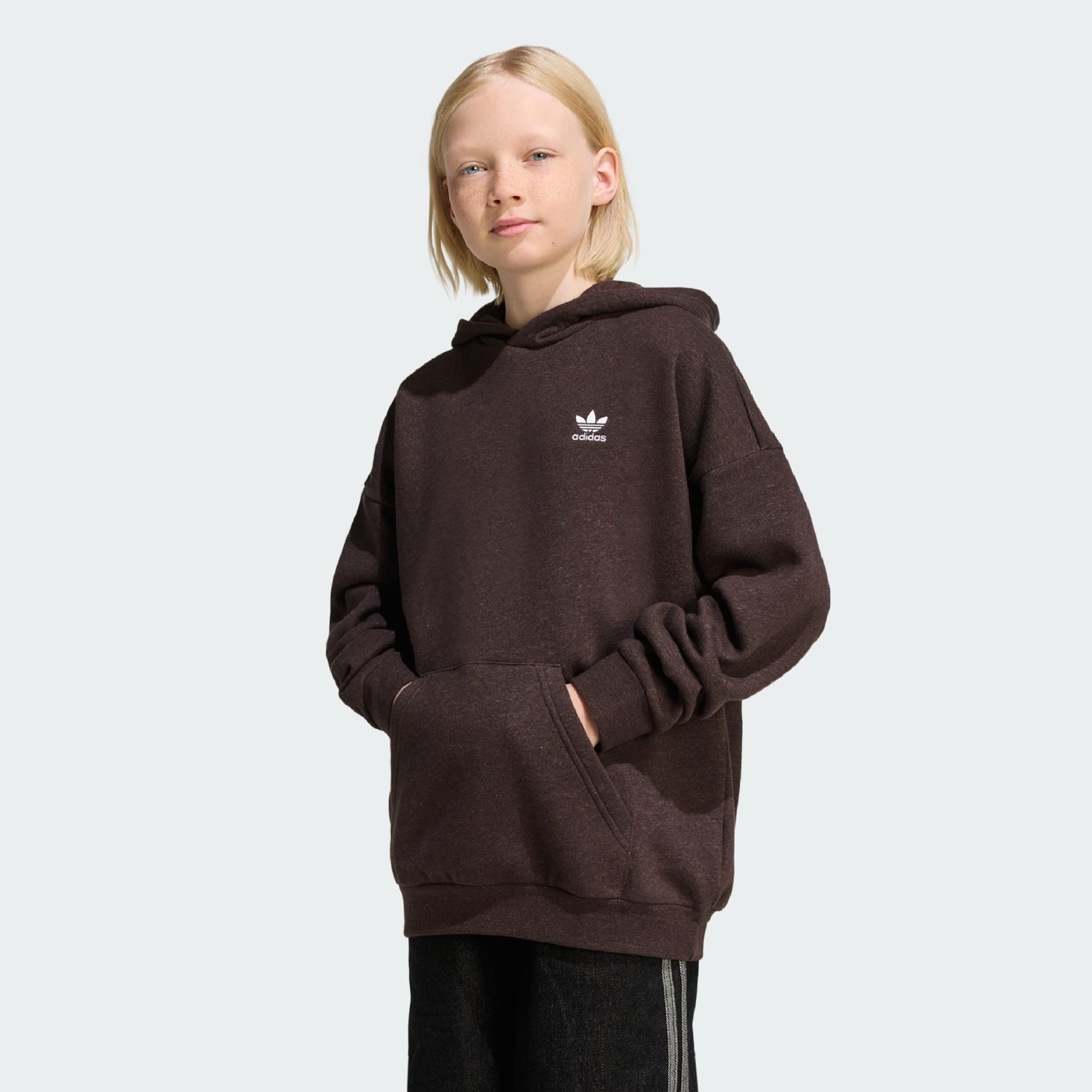 Adidas Originals Толстовка 'Loose Fleece Hoodie' в цвете Chocolate — фото 2