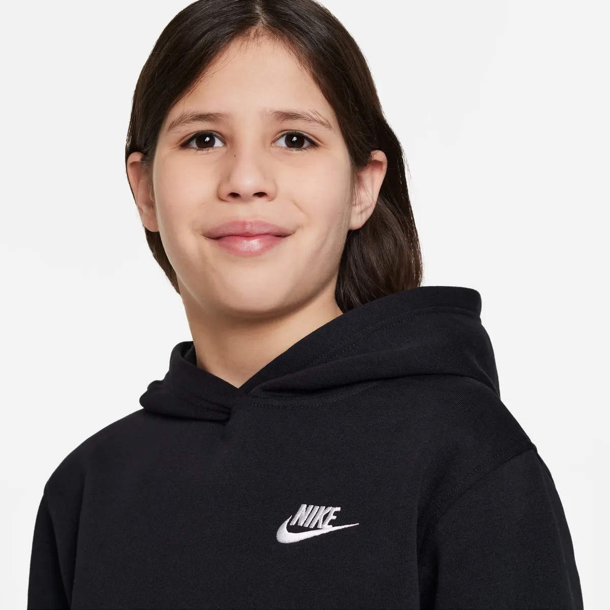 Толстовка с капюшоном Nike Sportswear "CLUB FLEECE BIG KID'S PULLOVER HOODIE", белый — фото 3
