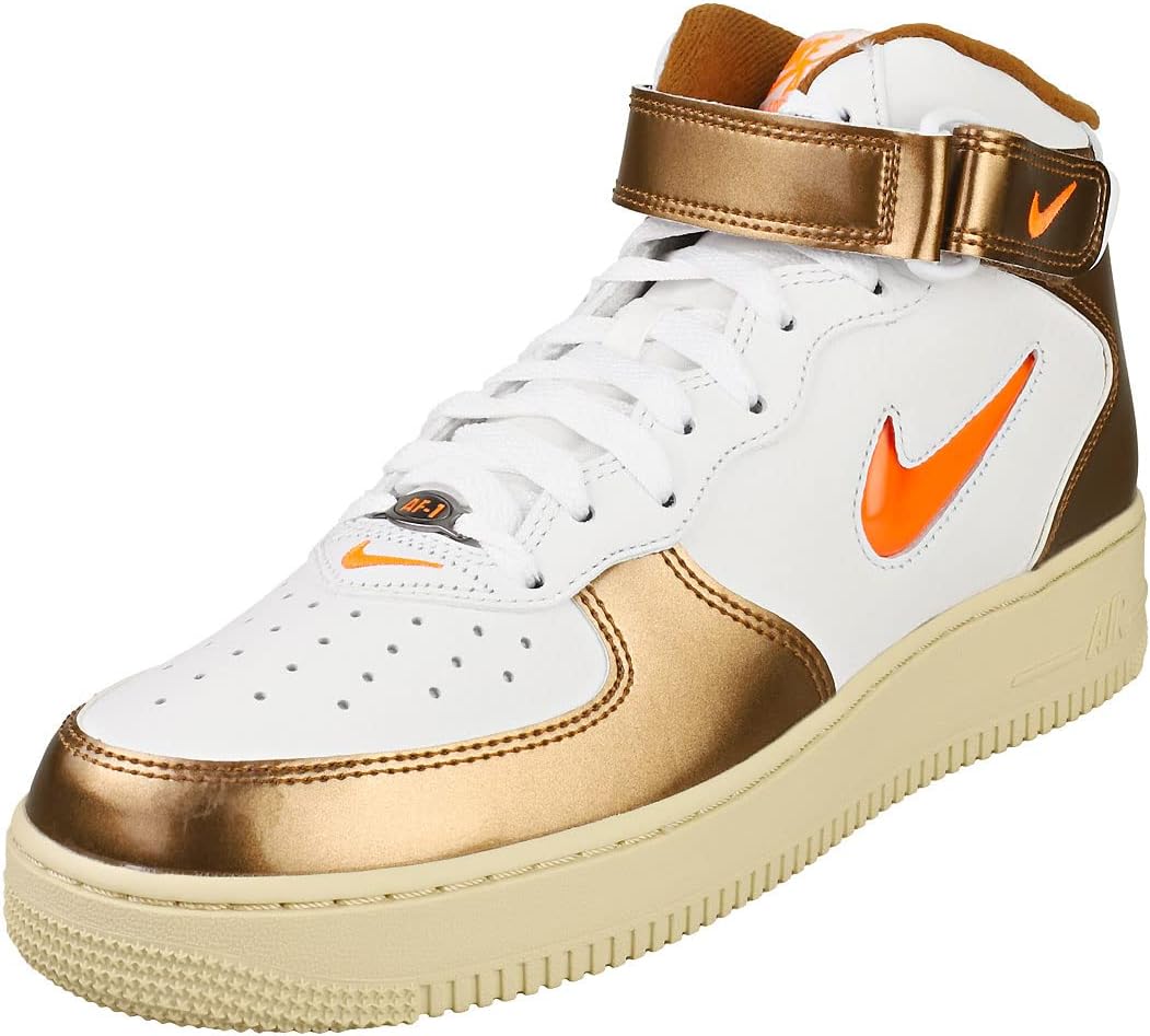 

Nike Unisex-Adult Air Force 1 Mid Qs, White Total Orange Ale Brown 100