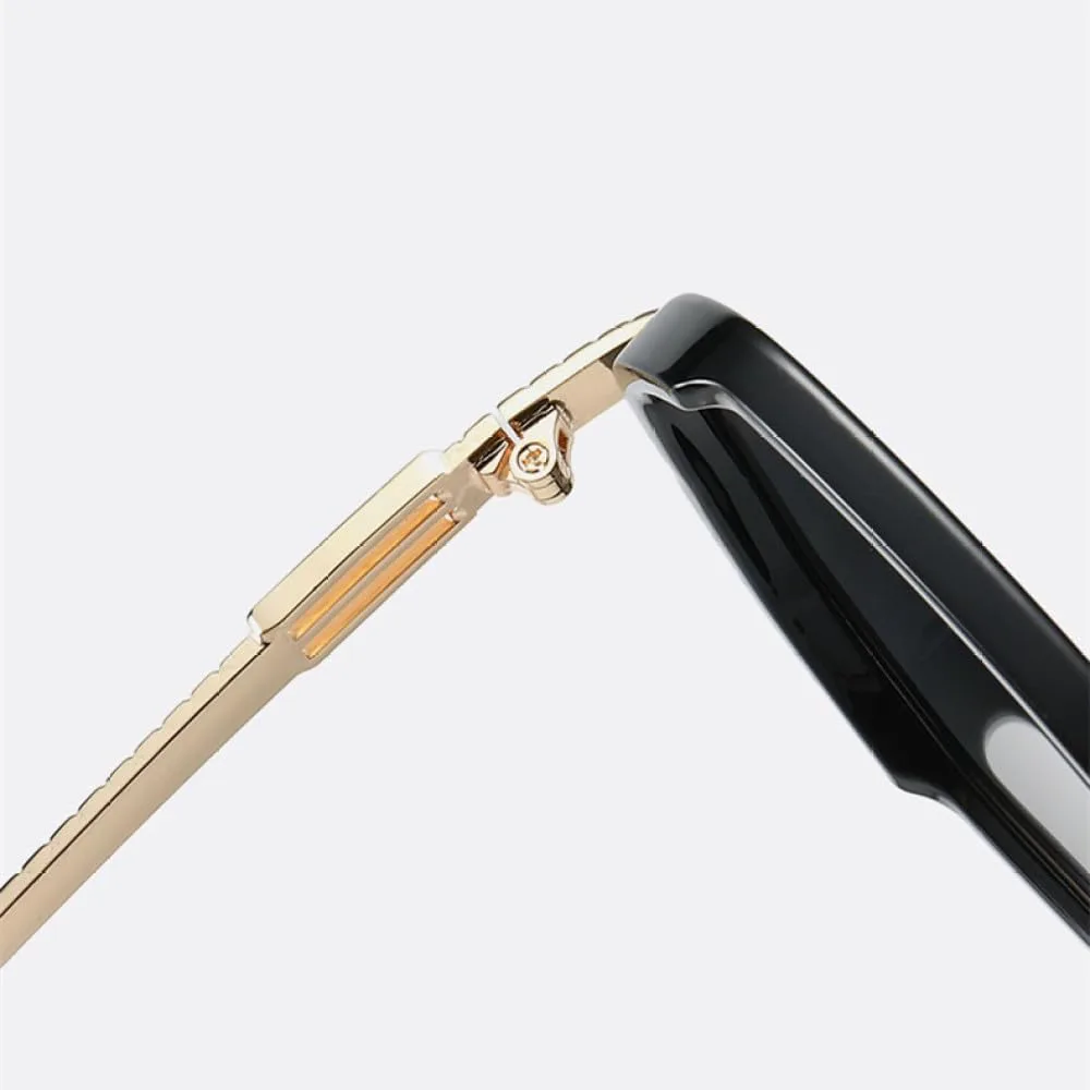 

Винтажные квадратные солнцезащитные очки 2027 года для женщин, модные, в металлической оправе, конфетных цветов, с защитой от УФ-излучения UV400 MTZJH, Pink