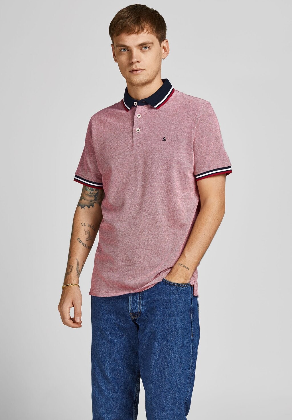 

Рубашка-поло JJEPAULOS 2 PACK Jack & Jones, красный Рио