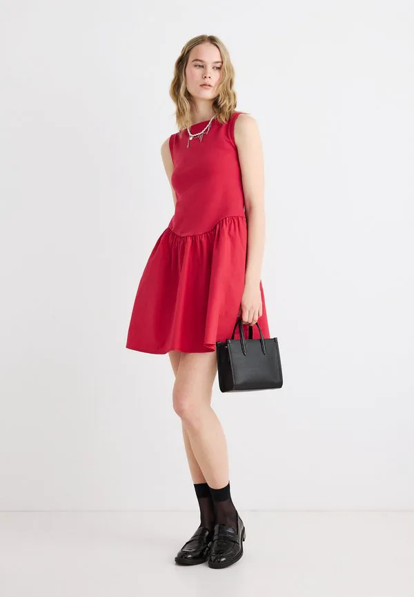 Мини-Платье из смешанных материалов, повседневное платье Gap, Chakra Red