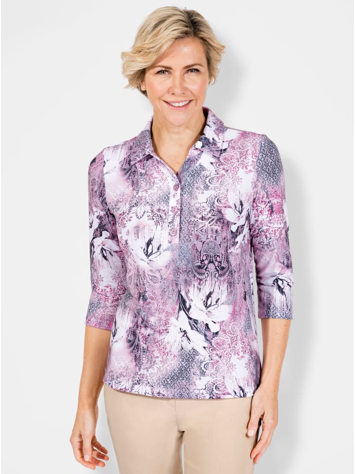 

Рубашка-поло с принтом лилового и серого камня WITT WEIDEN